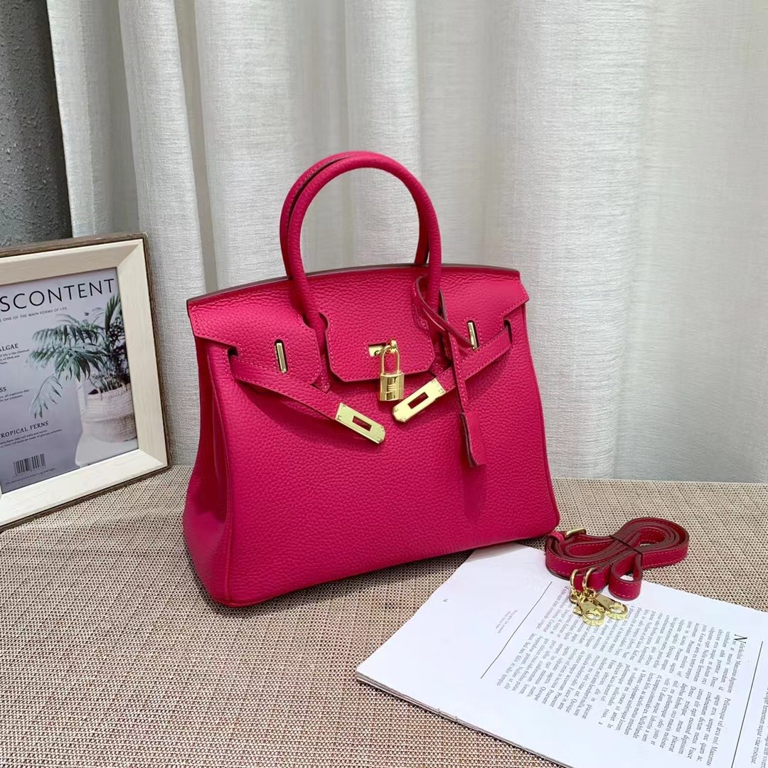 Herthtmes Togo Birkin 20/25/30/35 Bottle Red Bag