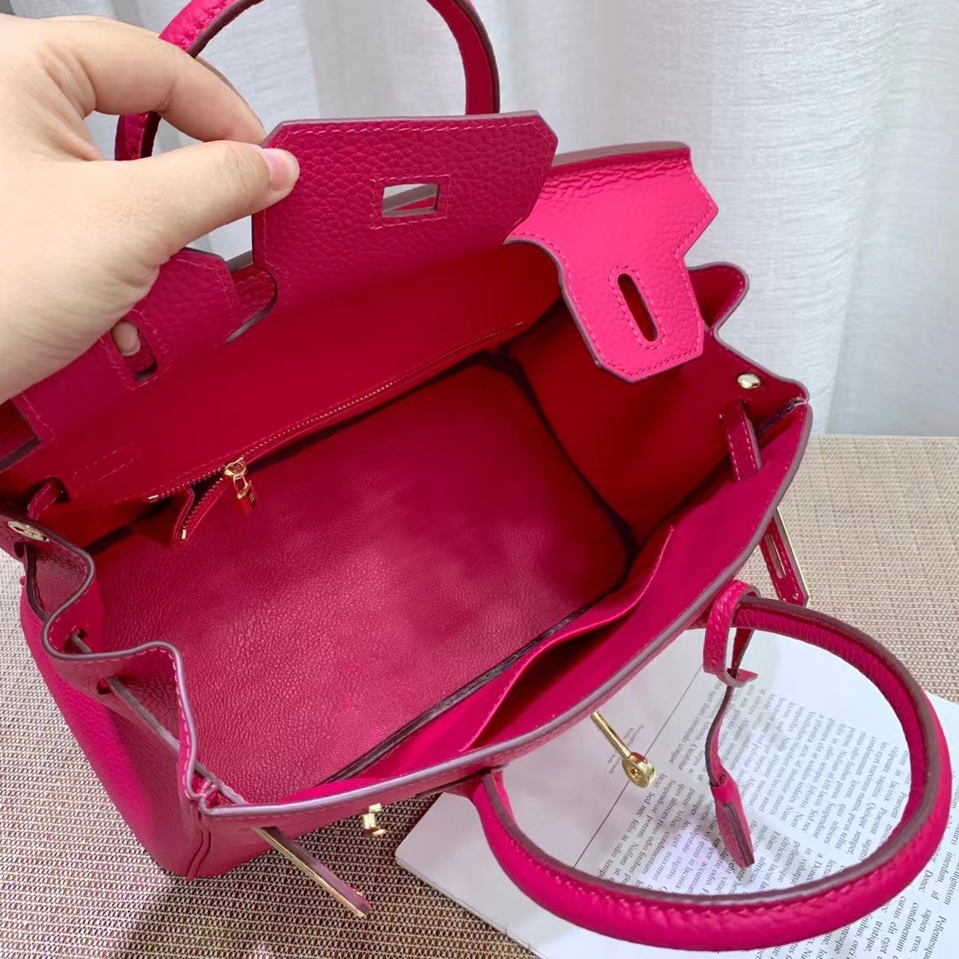 Herthtmes Togo Birkin 20/25/30/35 Bottle Red Bag