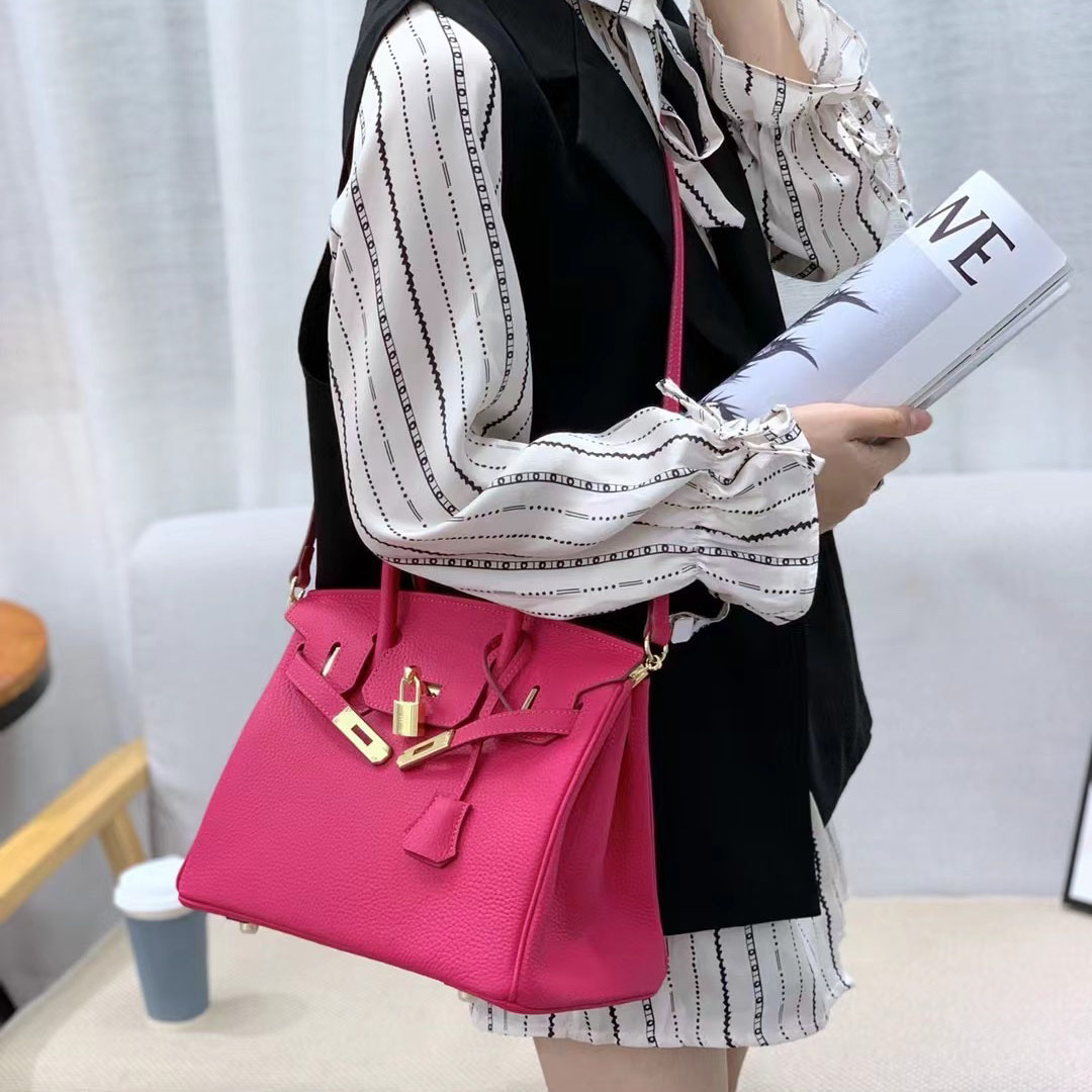 Herthtmes Togo Birkin 20/25/30/35 Bottle Red Bag