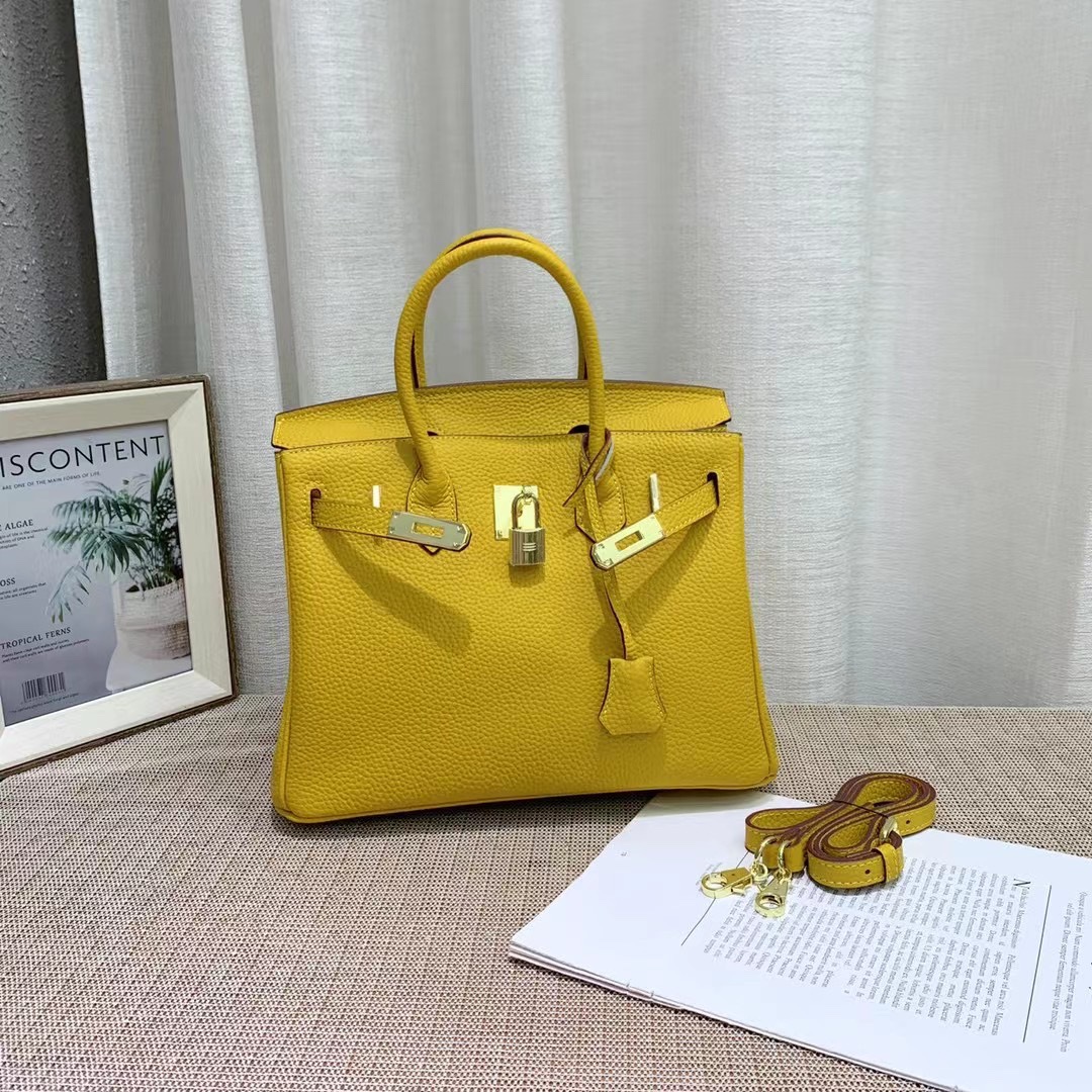 Herthtmes Togo Birkin 20/25/30/35 Bottle Yellow Bag