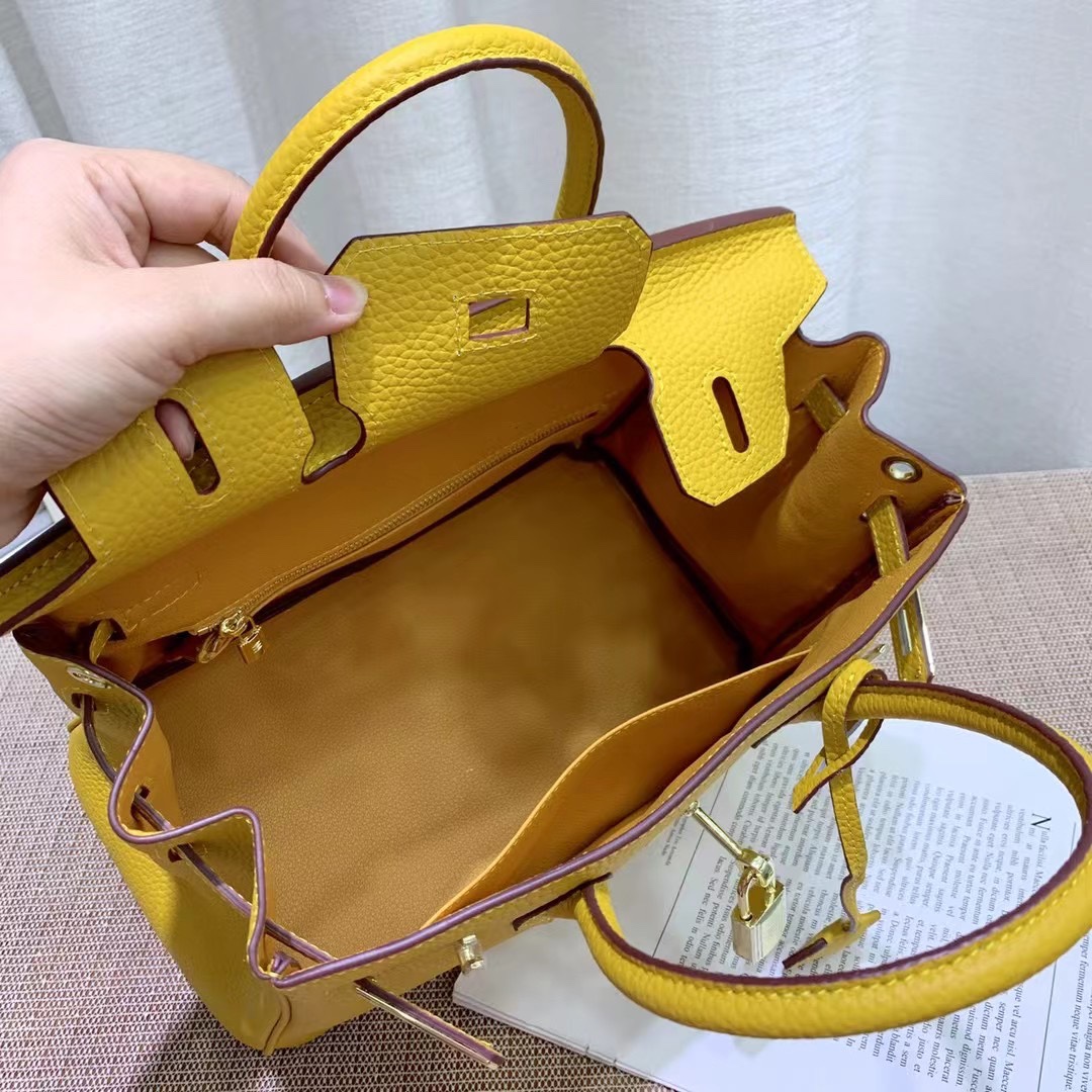 Herthtmes Togo Birkin 20/25/30/35 Bottle Yellow Bag