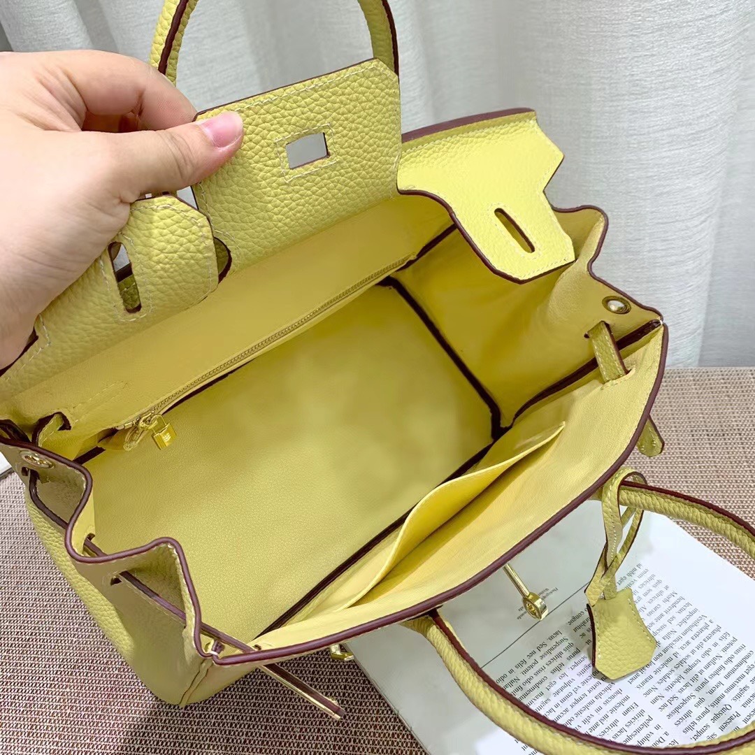 Herthtmes Togo Birkin 20/25/30 Bottle Yellow Bag