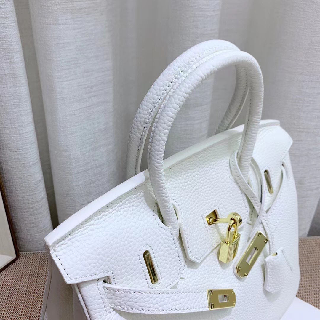 Herthtmes Togo Birkin 20/25/30/35 Bottle White Bag