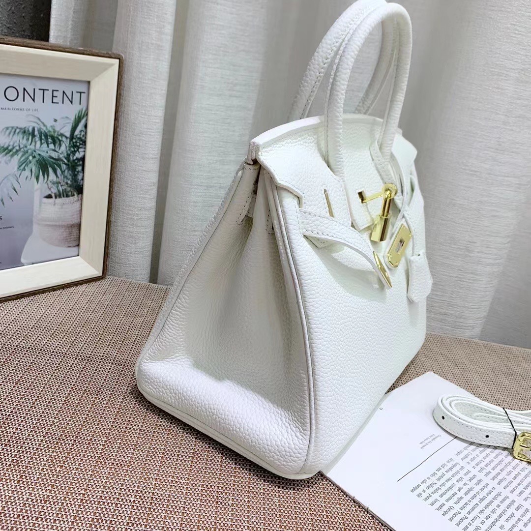 Herthtmes Togo Birkin 20/25/30/35 Bottle White Bag