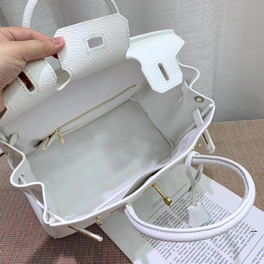 Herthtmes Togo Birkin 20/25/30/35 Bottle White Bag