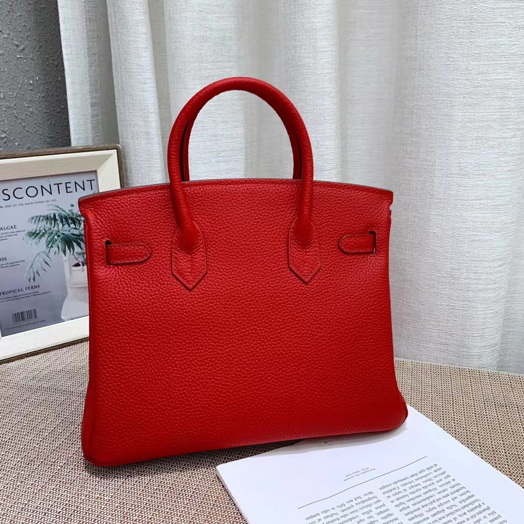 Herthtmes Togo Birkin 20/25/30/35 Bottle Red Bag