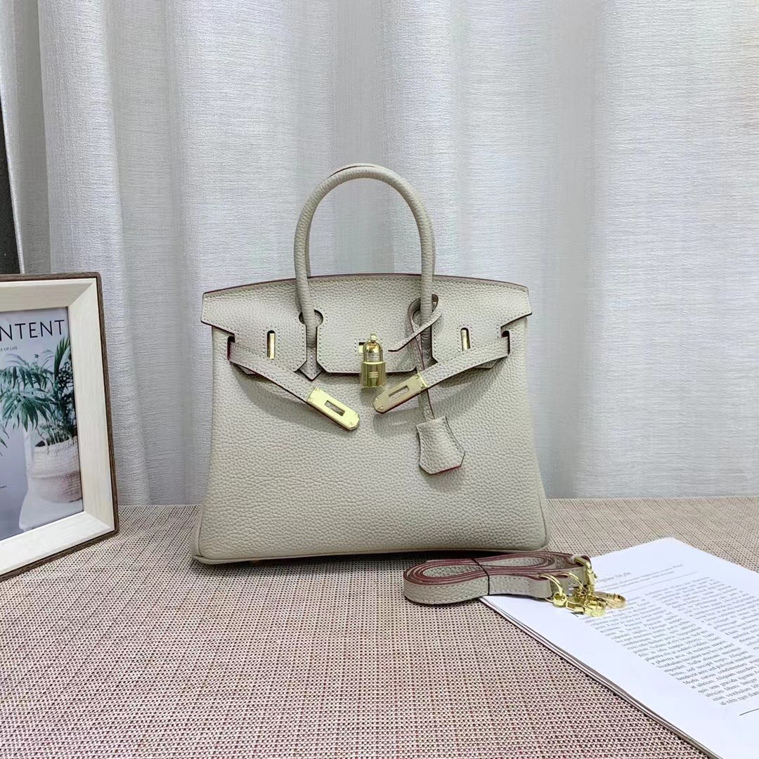 Herthtmes Togo Birkin 20/25/30/35 Bottle Grey Bag