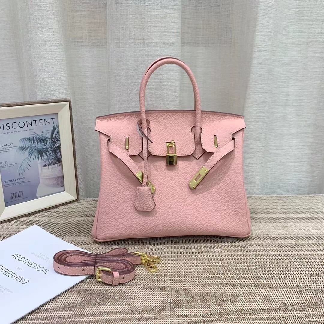 Herthtmes Togo Birkin 20/25/30/35 Bottle Pink Bag