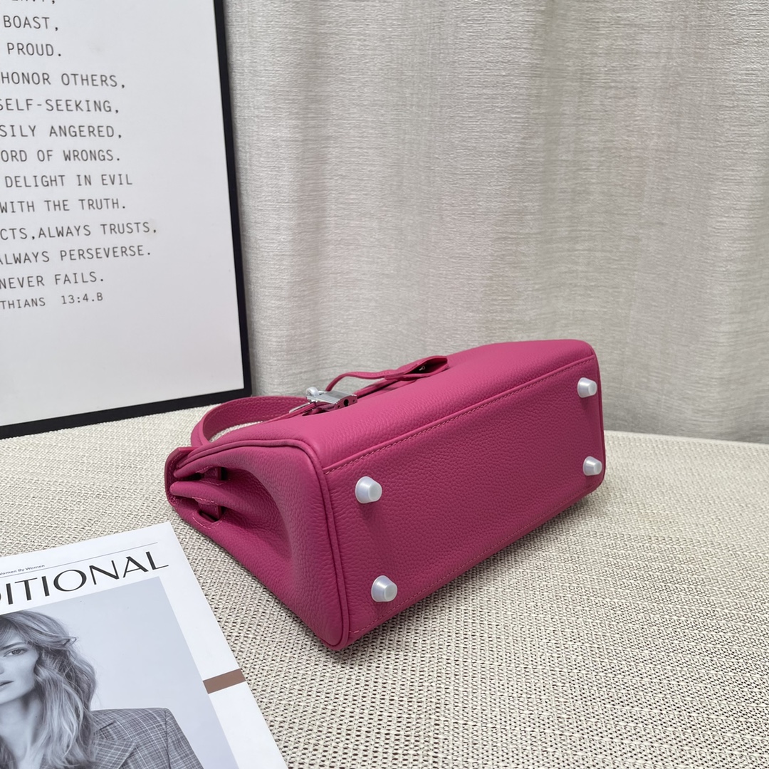 Herthtmes Togo Birkin 20/25 Bottle Red Bag