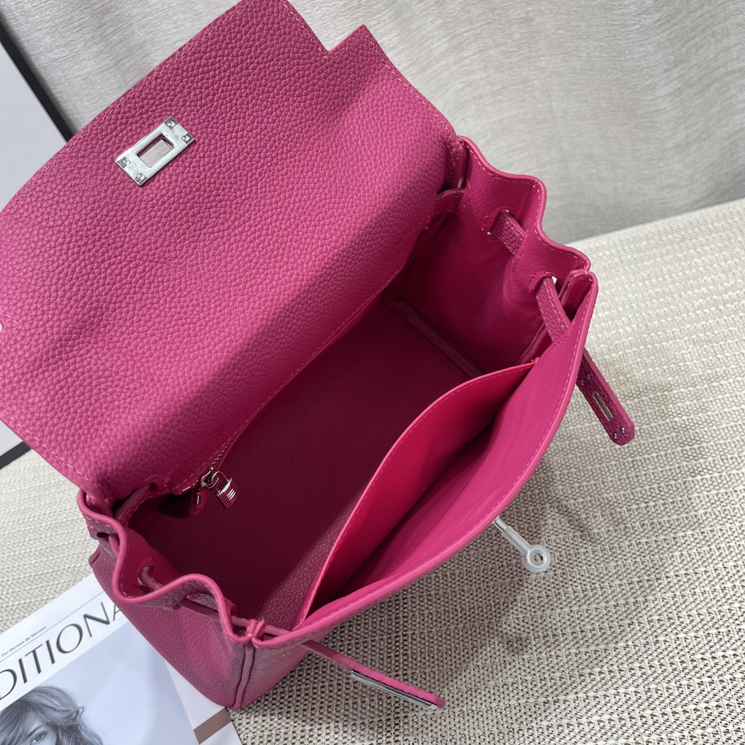 Herthtmes Togo Birkin 20/25 Bottle Red Bag