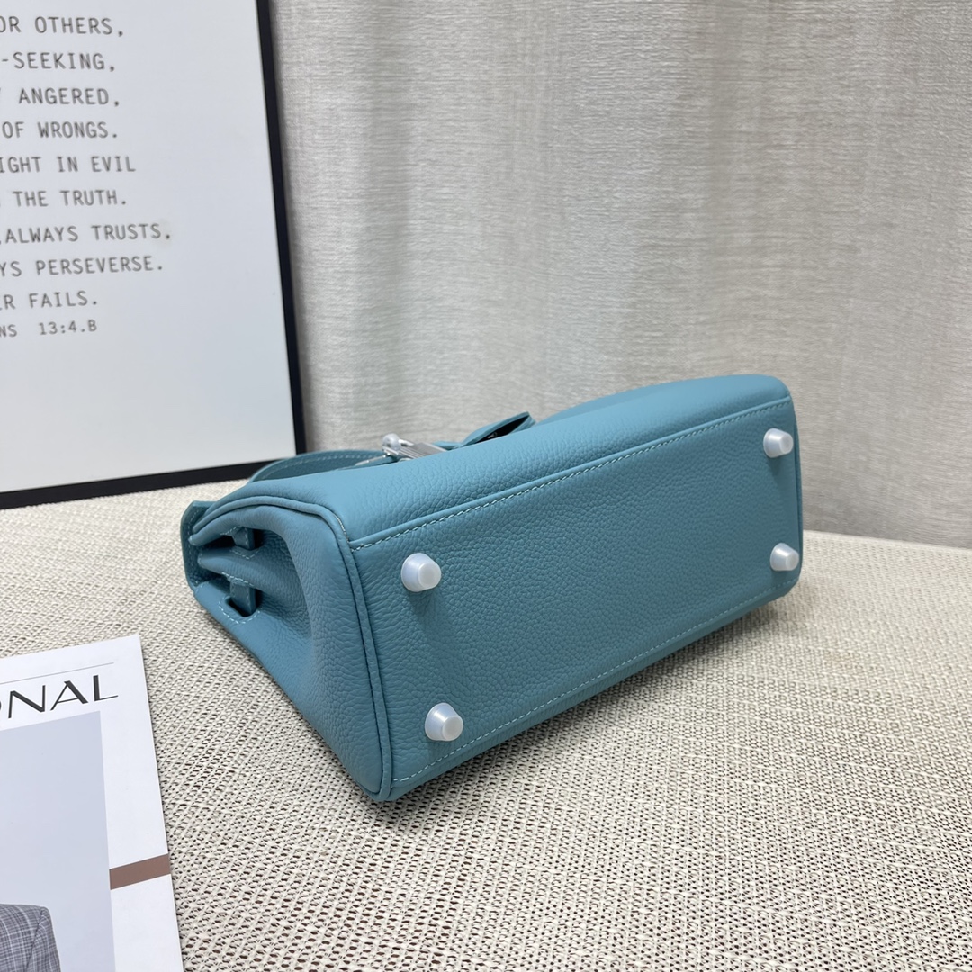 Herthtmes Togo Birkin 20/25 Bottle Blue Bag