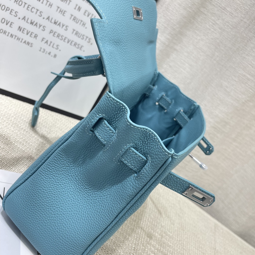 Herthtmes Togo Birkin 20/25 Bottle Blue Bag