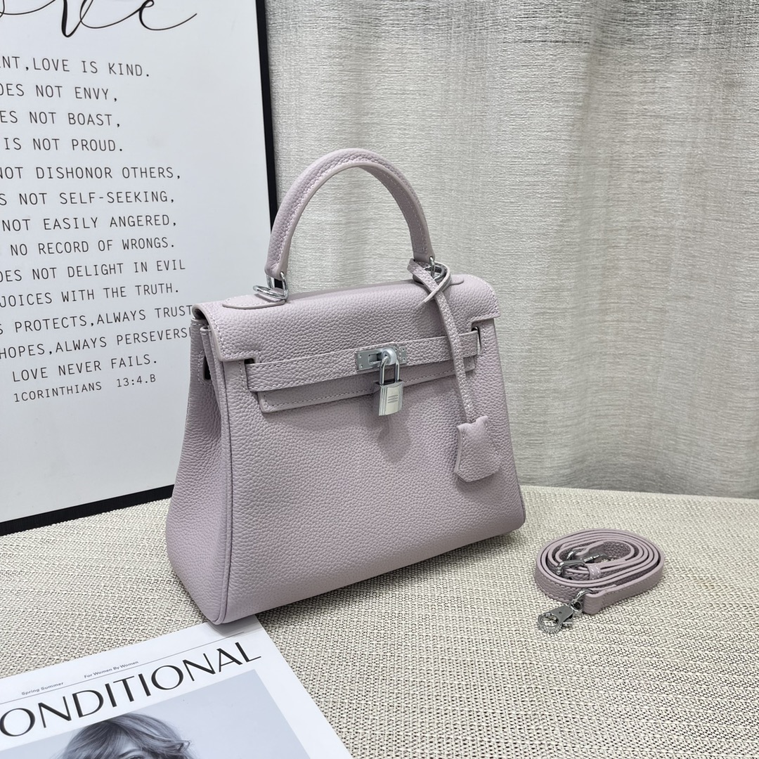 Herthtmes Togo Birkin 20/25 Bottle Light Purple Bag