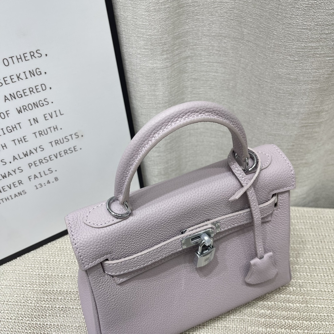 Herthtmes Togo Birkin 20/25 Bottle Light Purple Bag