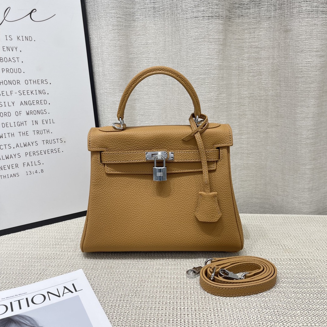 Herthtmes Togo Birkin 20/25 Bottle Brown Bag