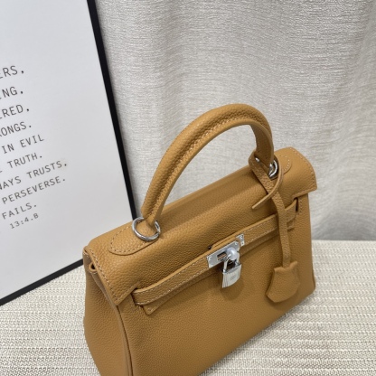 Herthtmes Togo Birkin 20/25 Bottle Brown Bag