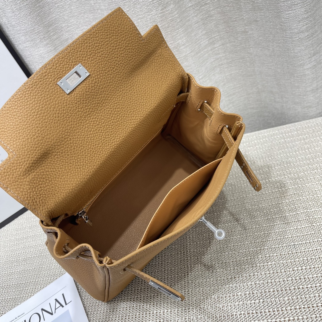 Herthtmes Togo Birkin 20/25 Bottle Brown Bag
