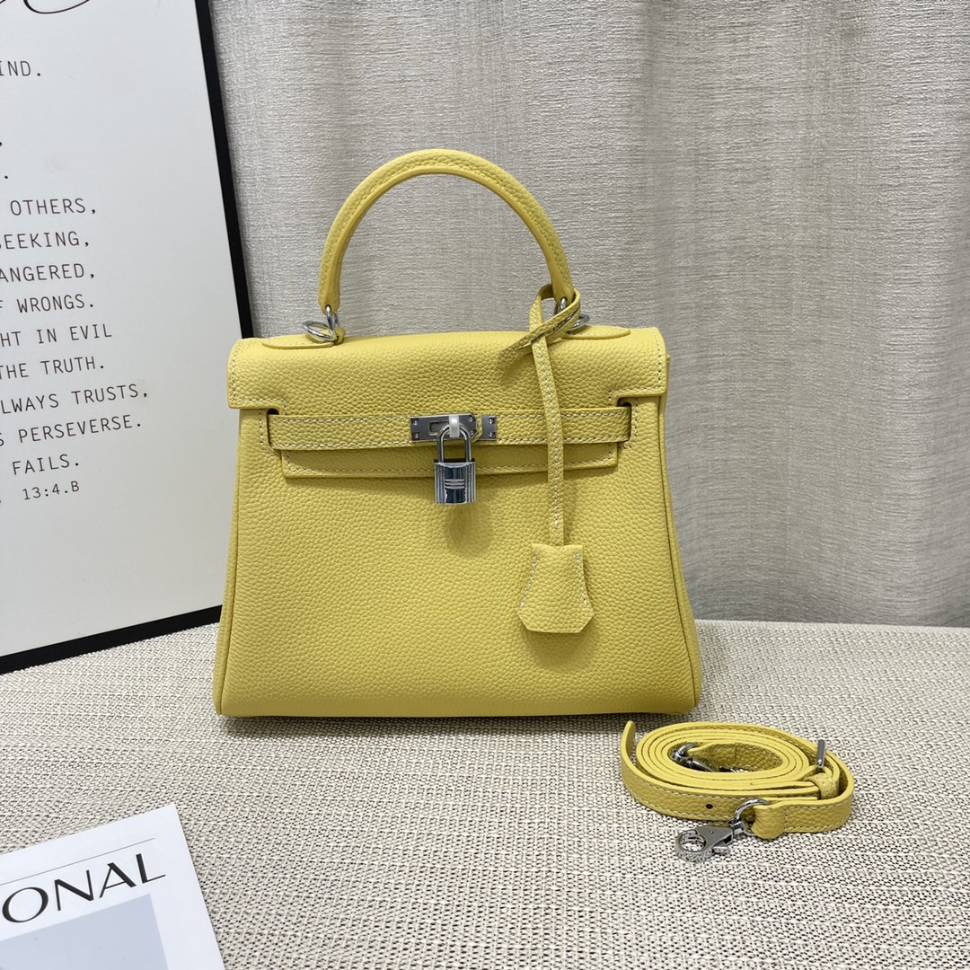 Herthtmes Togo Birkin 20/25 Bottle Yellow Bag