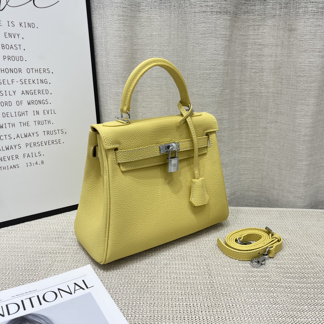 Herthtmes Togo Birkin 20/25 Bottle Yellow Bag