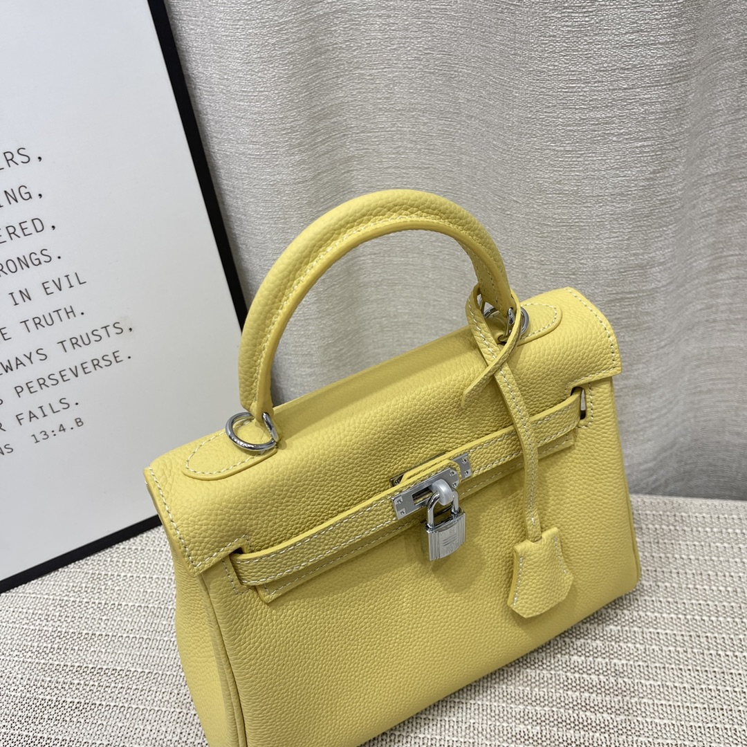Herthtmes Togo Birkin 20/25 Bottle Yellow Bag
