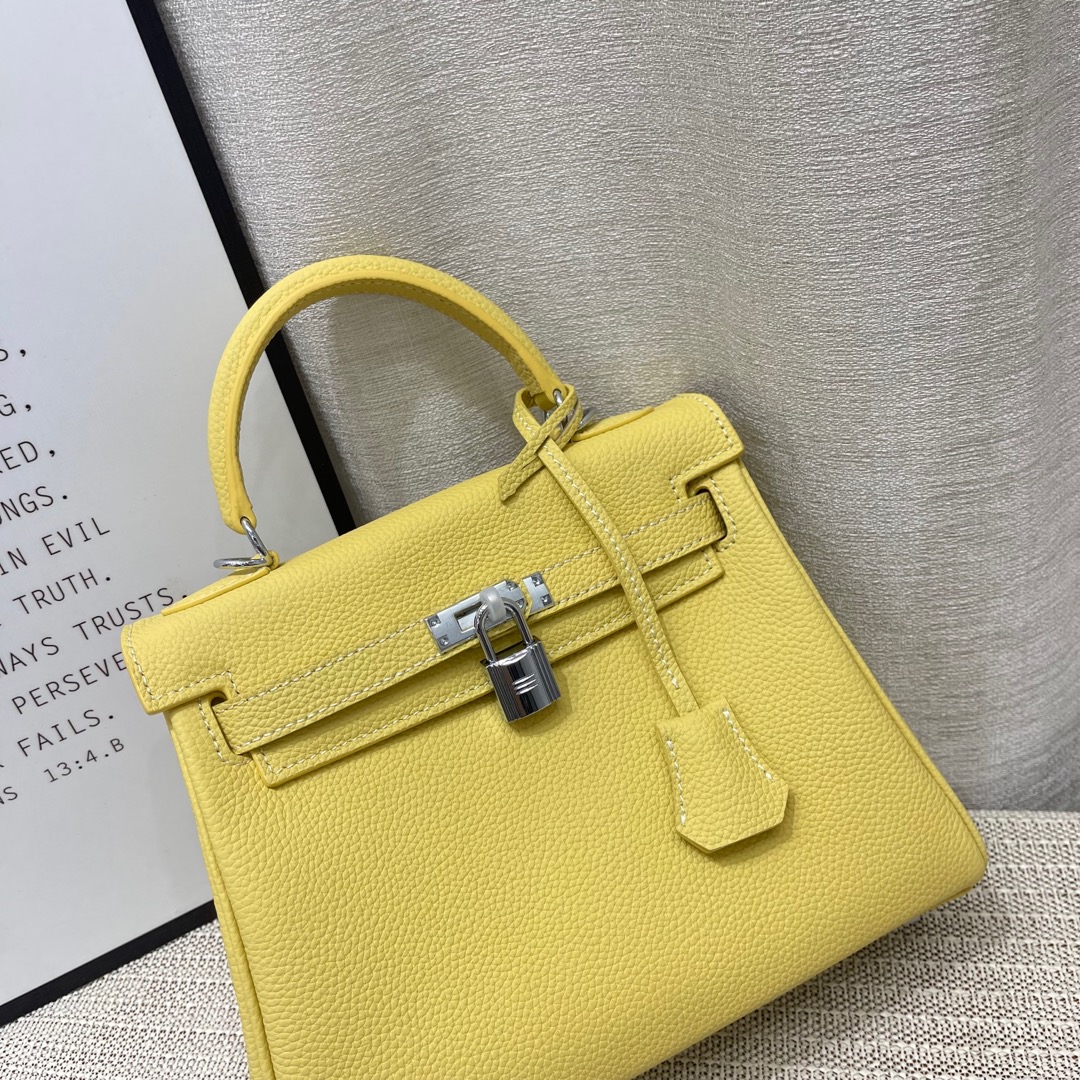 Herthtmes Togo Birkin 20/25 Bottle Yellow Bag