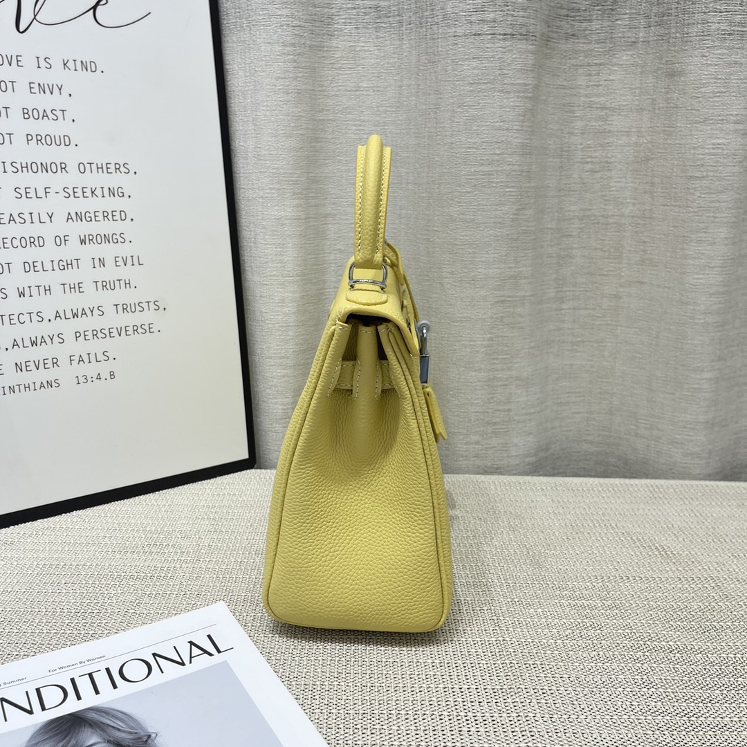 Herthtmes Togo Birkin 20/25 Bottle Yellow Bag