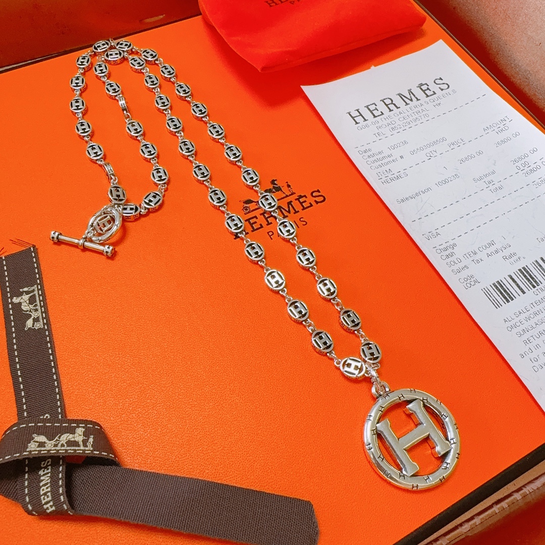 Inspired Elegance — Signature “H” Pendant Necklace