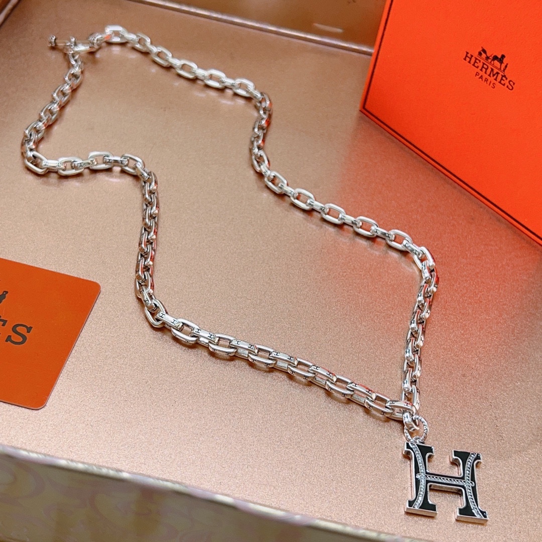 Inspired Elegance — Signature “H” Pendant Necklace
