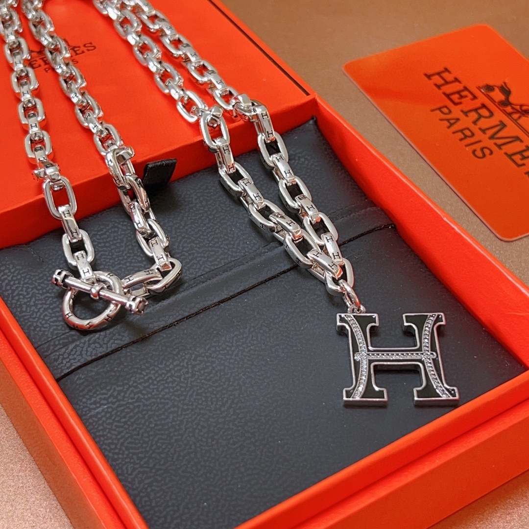 Inspired Elegance — Signature “H” Pendant Necklace