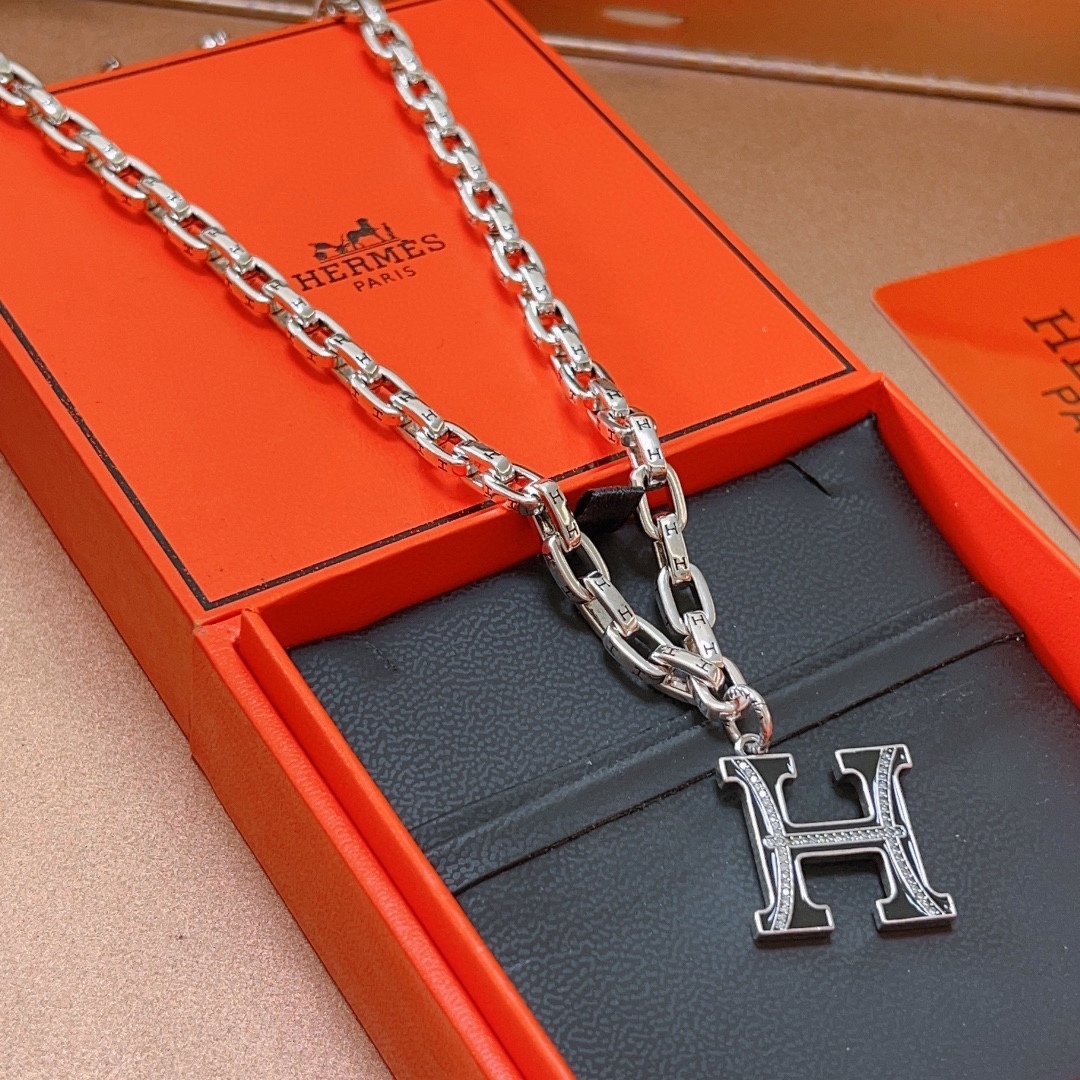 Inspired Elegance — Signature “H” Pendant Necklace