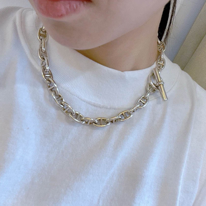 Chaîne d’Ancre Style Necklace – Timeless Strength in Silver