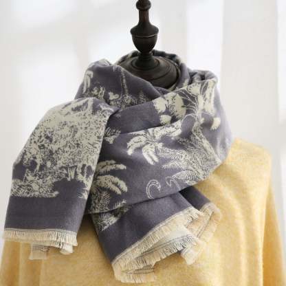 Double-sided cashmere scarf fd printing scarf