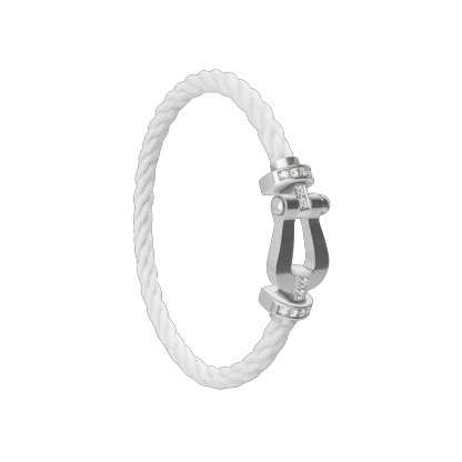 FORCE 10 BRACELET 18K WHITE GOLD AND DIAMONDS LARGE MODEL