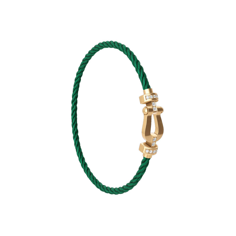 FORCE 10 BRACELET 18K YELLOW GOLD AND DIAMONDS MEDIUM MODEL