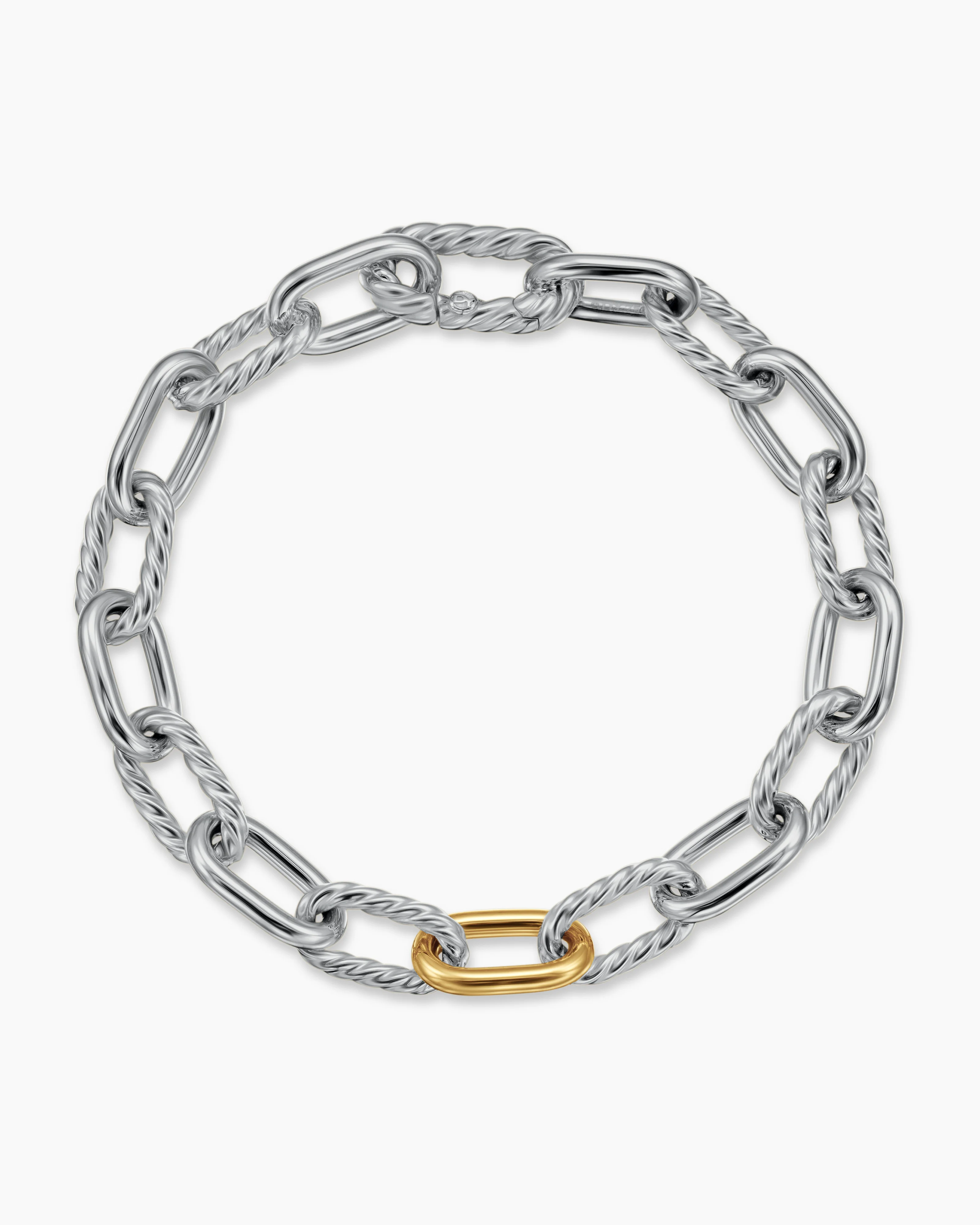 DY Madison® Chain Bracelet Sterling Silver with 18K Yellow Gold