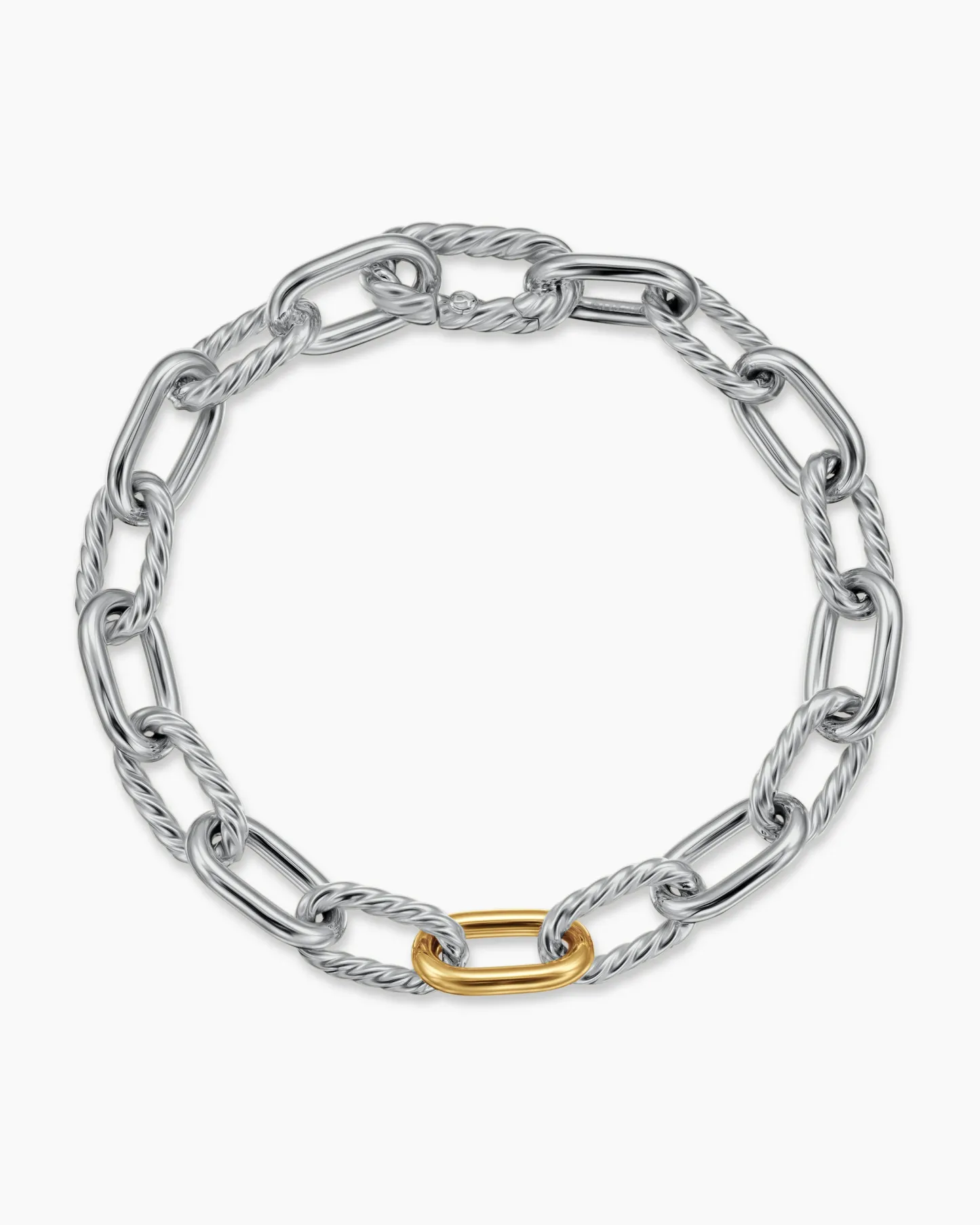 DY Madison® Chain Bracelet Sterling Silver with 18K Yellow Gold