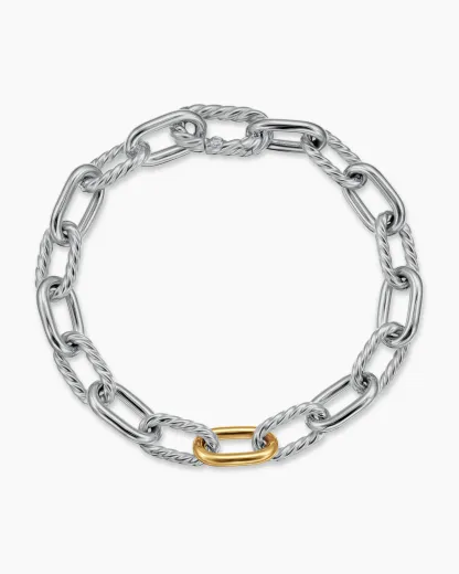DY Madison® Chain Bracelet Sterling Silver with 18K Yellow Gold