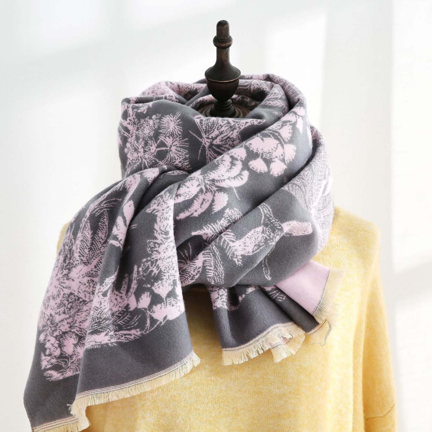 Double-sided cashmere scarf fd printing scarf