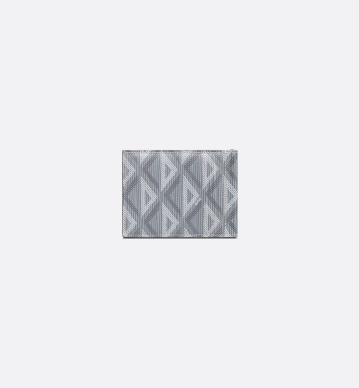Wallet with Bill Clip Gray CD Diamond Canvas