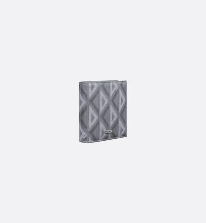 Compact Vertical Wallet Gray CD Diamond Canvas