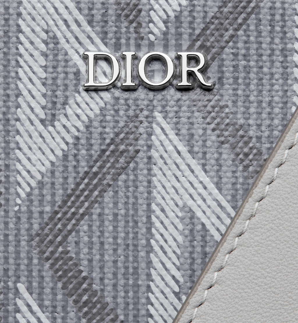 A5 Pouch Gray Diamond Canvas