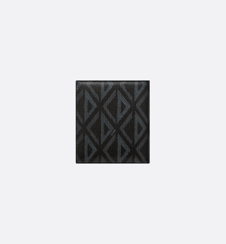 Vertical Bifold Wallet  Black CD Diamond Canvas