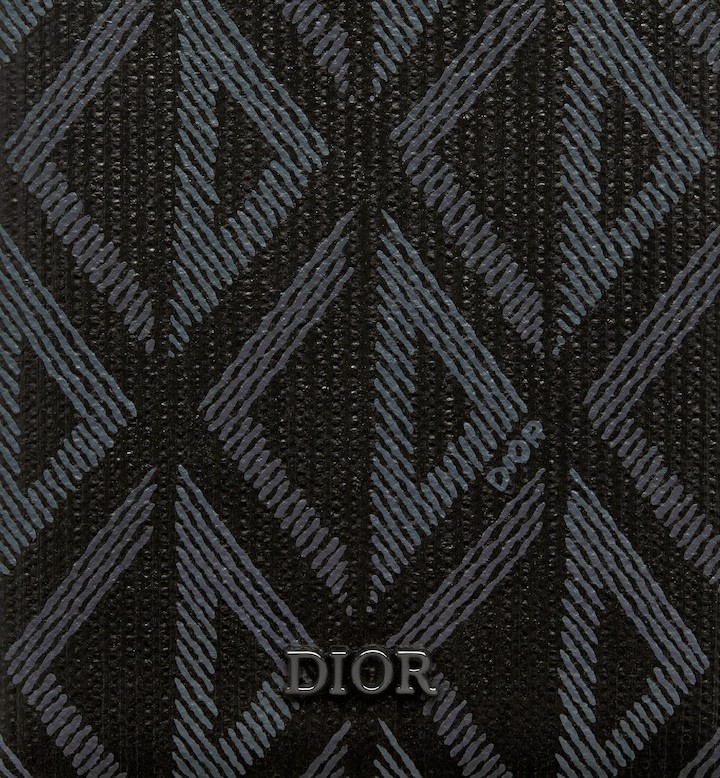 Vertical Bifold Wallet  Black CD Diamond Canvas