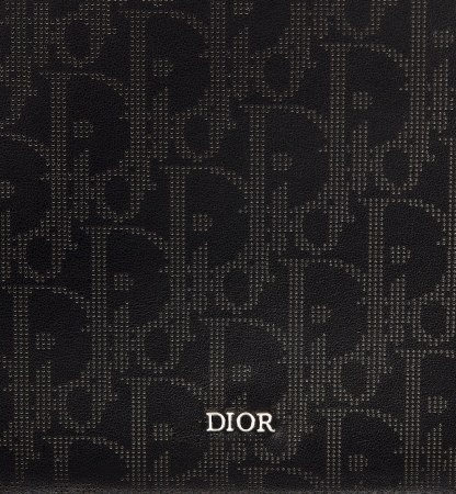 A5 Pouch Black Oblique Galaxy Leather