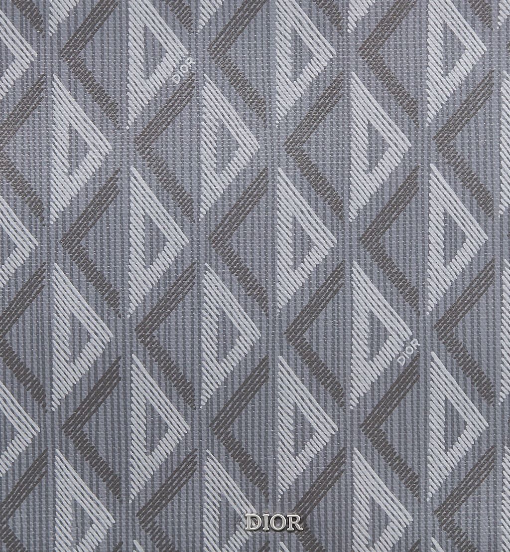 A5 Pouch Gray Diamond Canvas