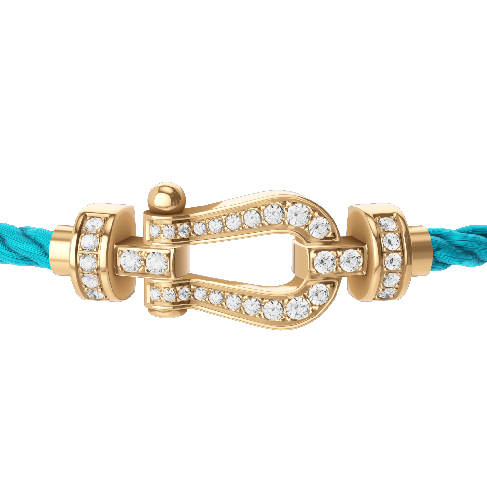 FORCE 10 BRACELET 18K YELLOW GOLD AND DIAMONDS MEDIUM MODEL