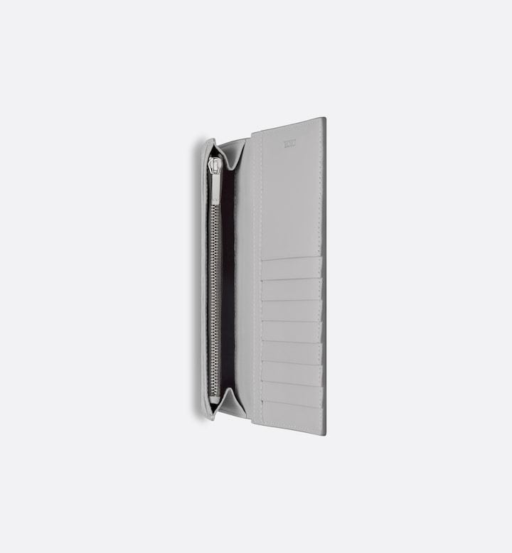 Vertical Bifold Wallet Gray CD Diamond Canvas
