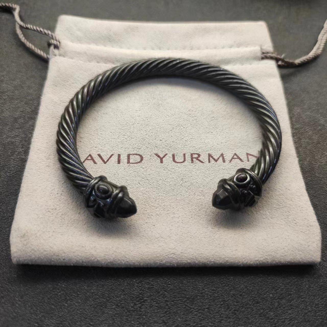 Renaissance® Classic Cable Bracelet Blackened Silver, 7mm
