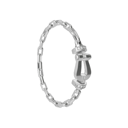 FORCE 10 BRACELET 18K WHITE GOLD AND DIAMONDS LARGE MODEL