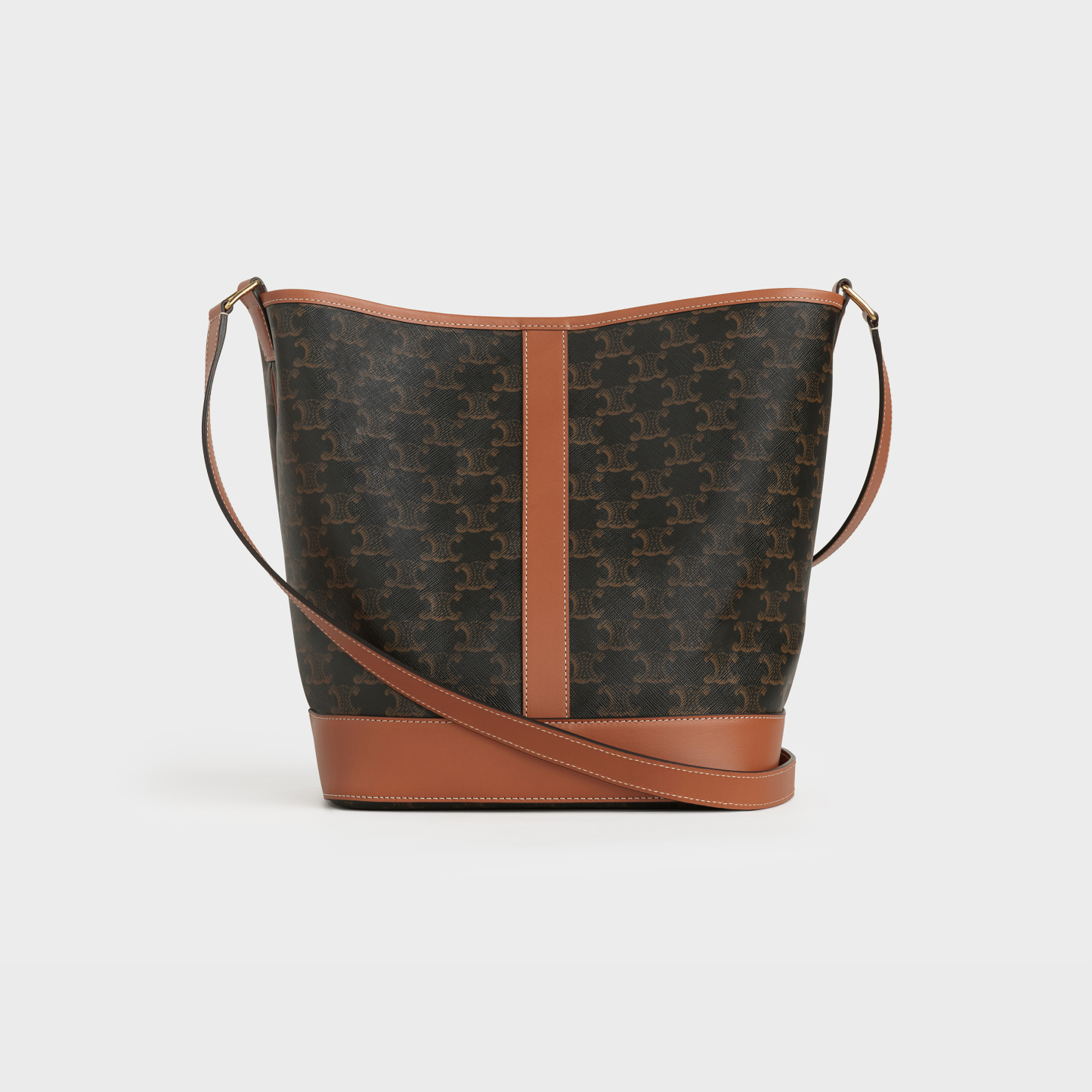 Medium Bucket in Triomphe Canvas and calfskin